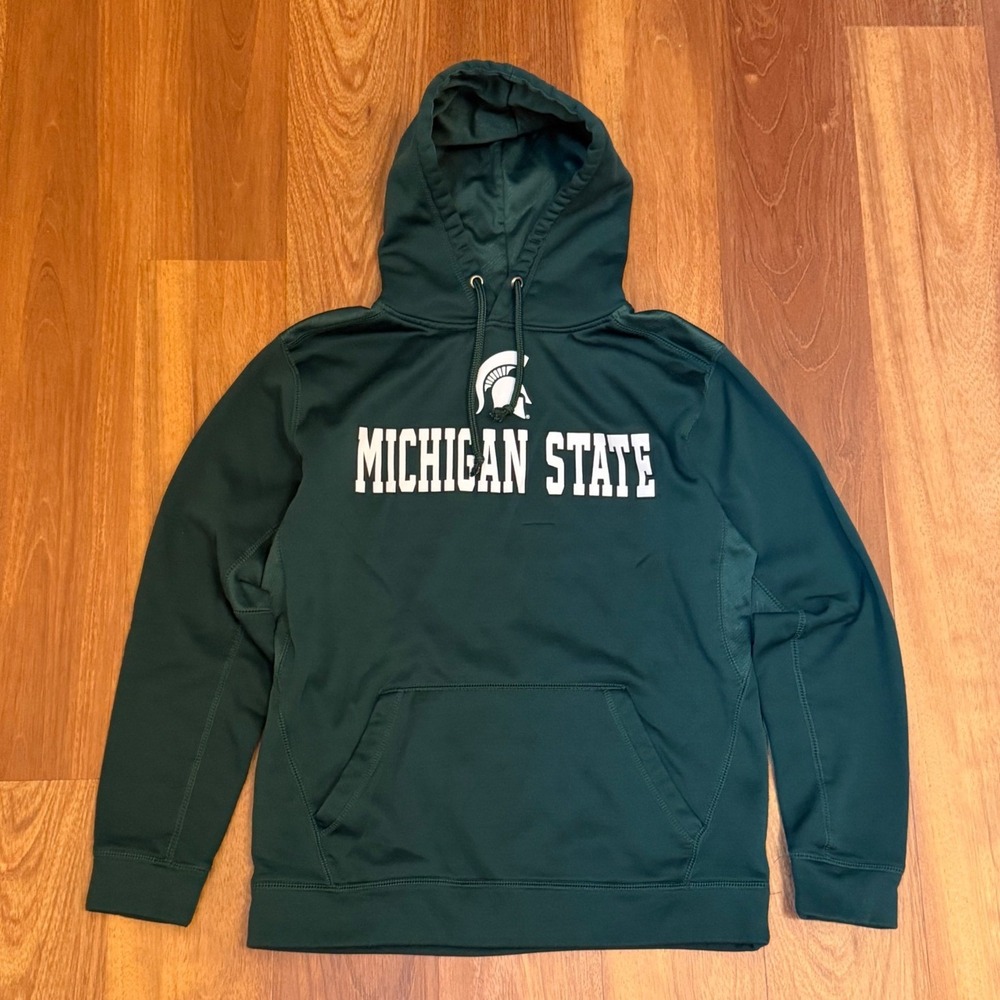 Michigan State Spartans Campus Heritage Green Hoodie Sweatshirt Men's Medium